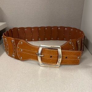 Michael Kors Vintage Y2K Leather Studded Wide Belt Women’s Size L